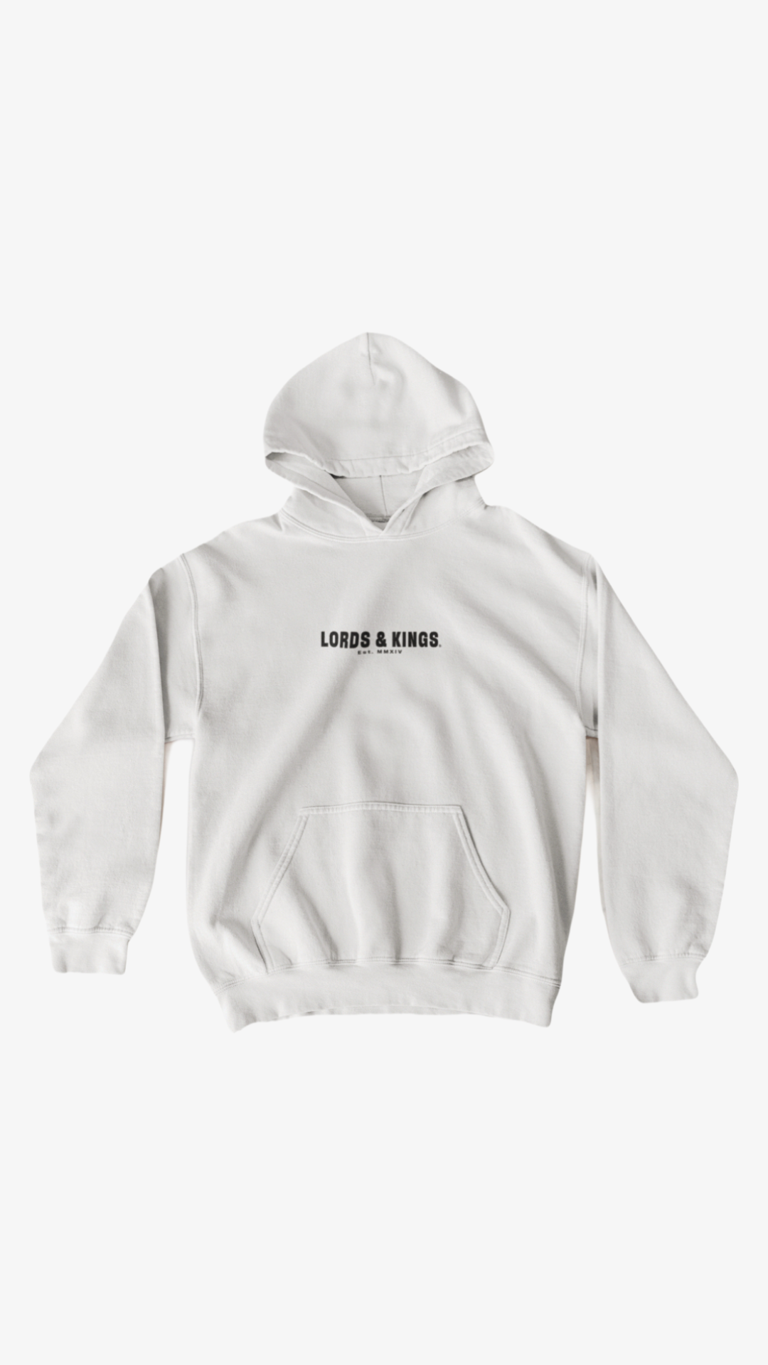 LORDS & KINGS WHITE HOODIE