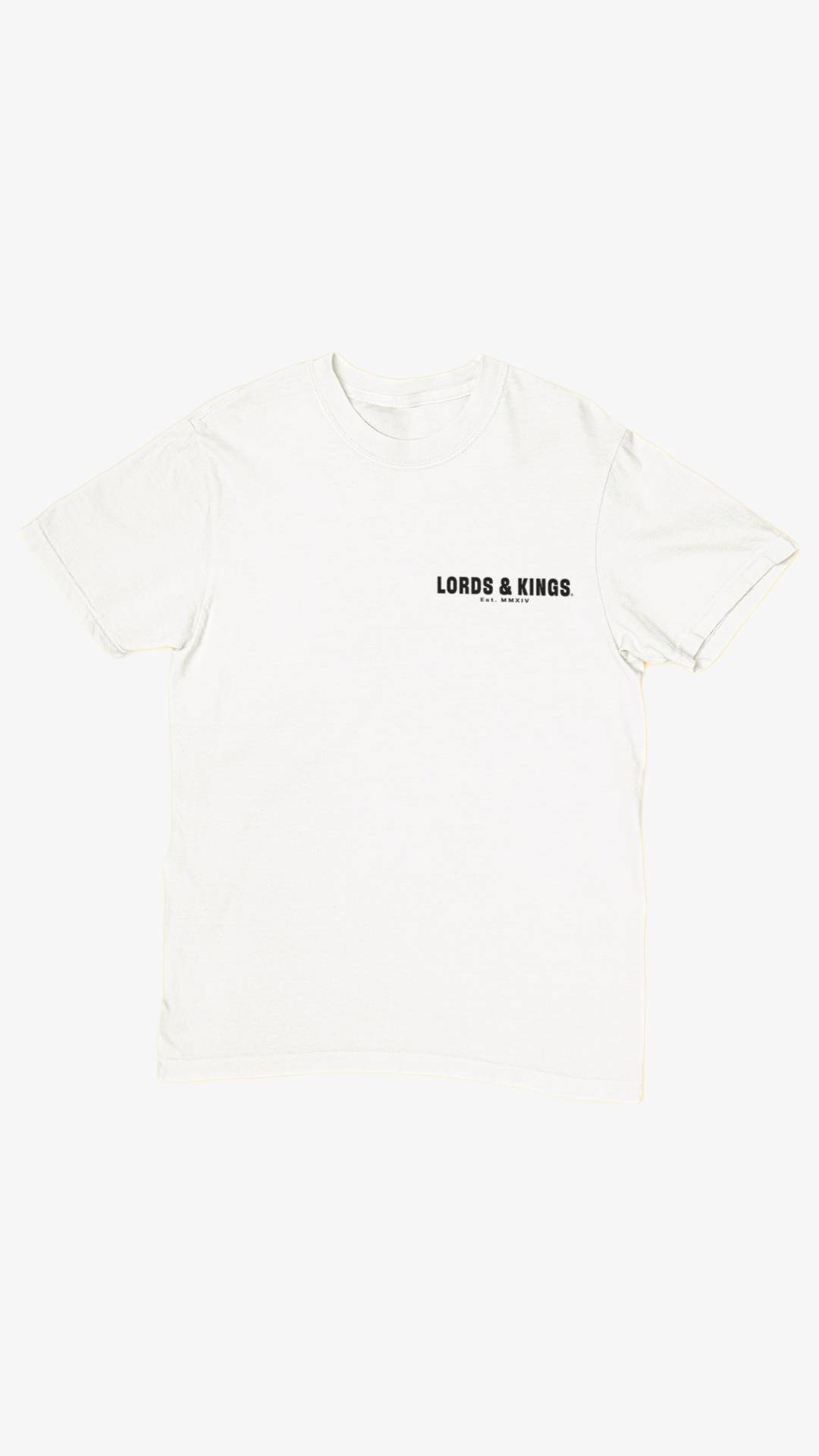 LORDS & KINGS WHITE PREMIUM T-SHIRT