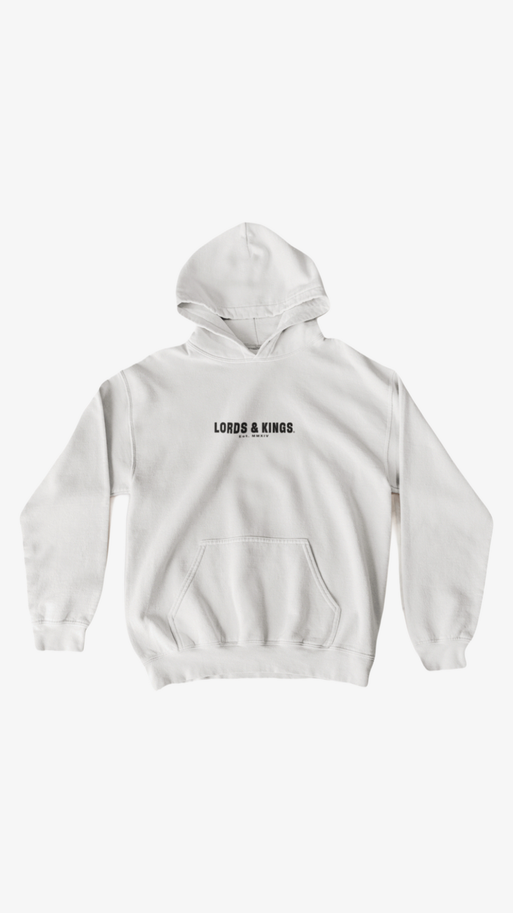 LORDS & KINGS WHITE HOODIE