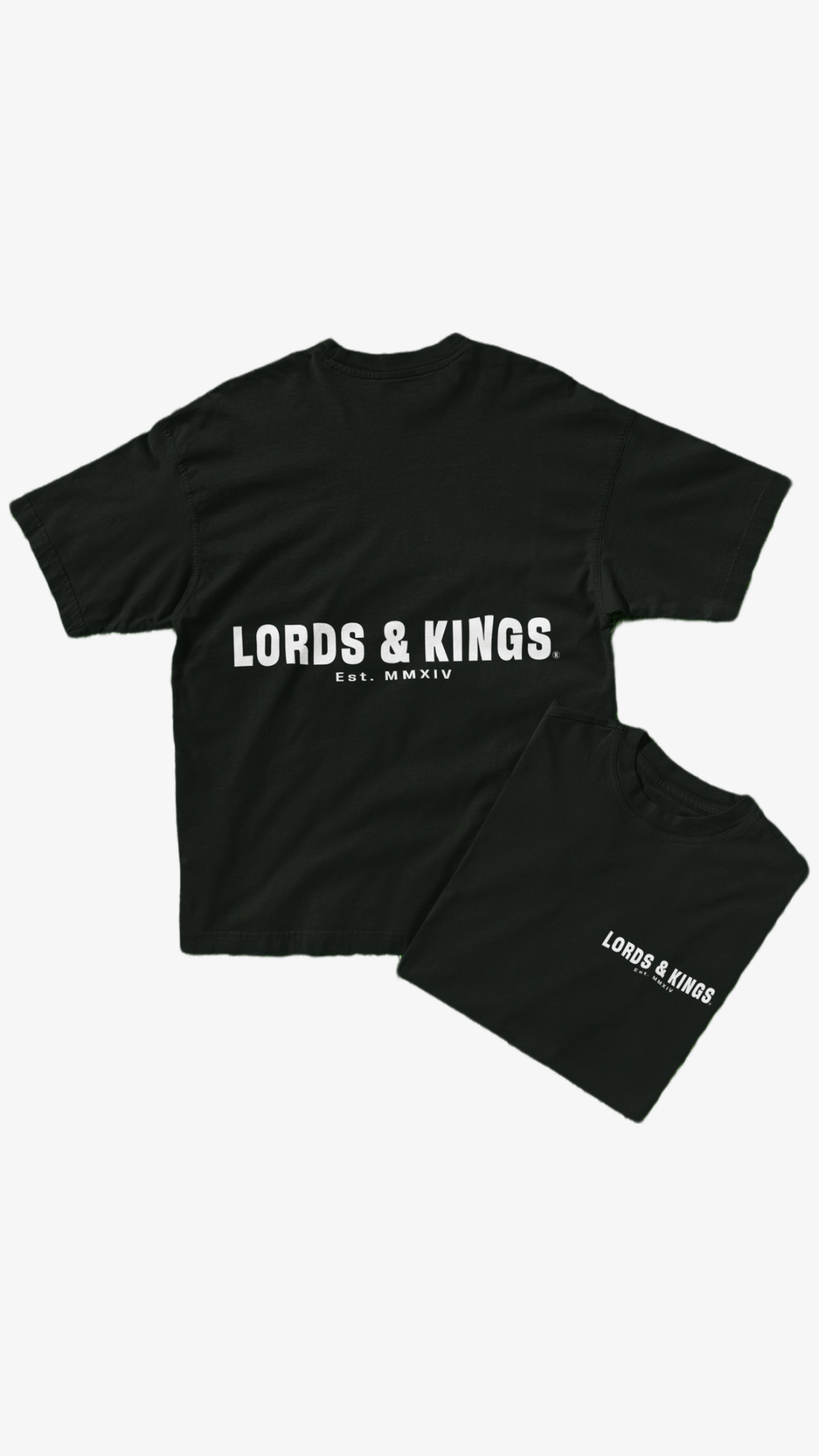 LORDS & KINGS JET-BLACK T-SHIRT
