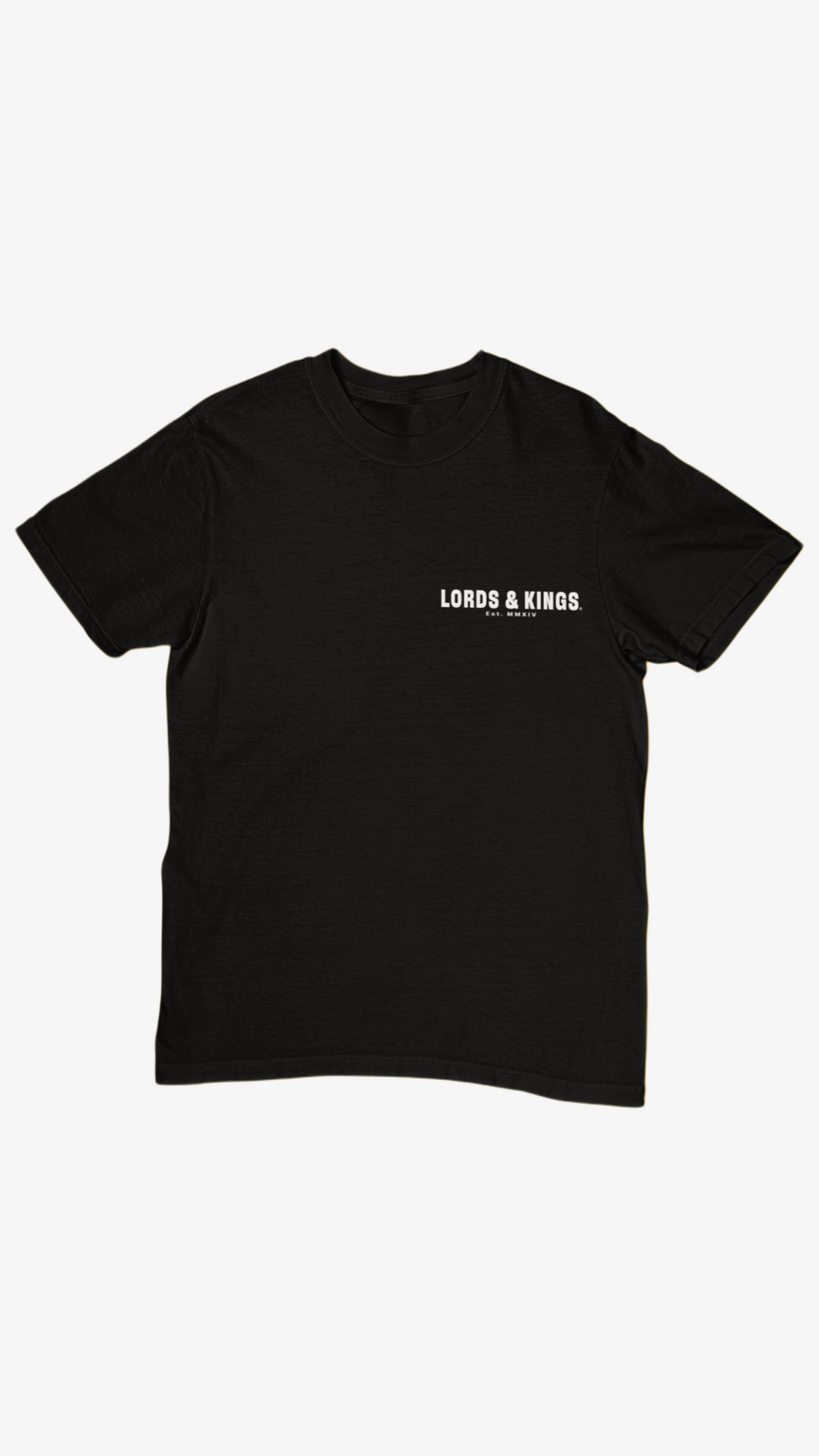 LORDS & KINGS JET-BLACK T-SHIRT