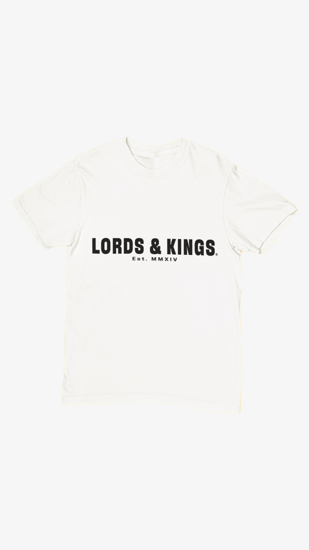 LORDS & KINGS WHITE PREMIUM T-SHIRT