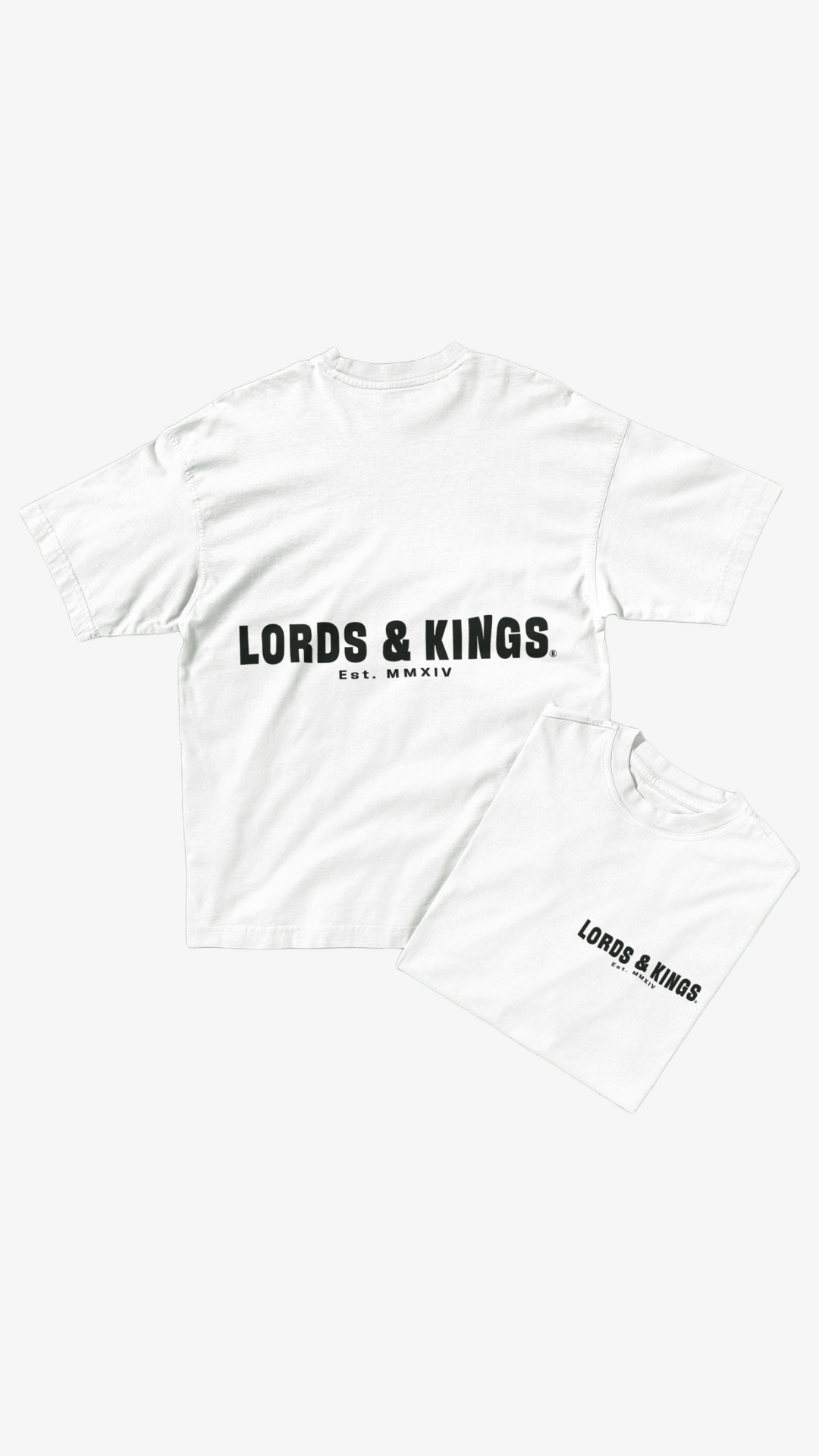 LORDS & KINGS WHITE PREMIUM T-SHIRT