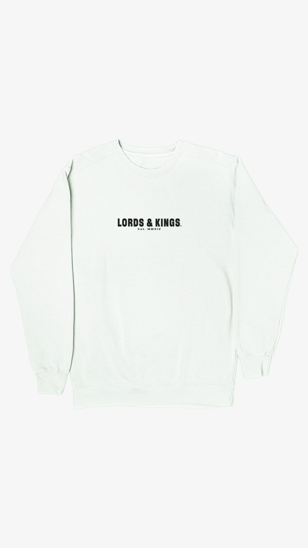 LORDS & KINGS WHITE SWEATSHIRT
