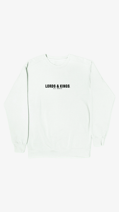 LORDS & KINGS WHITE SWEATSHIRT