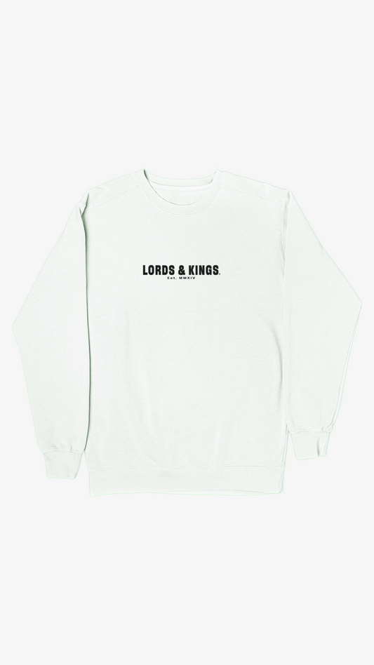 LORDS & KINGS WHITE SWEATSHIRT