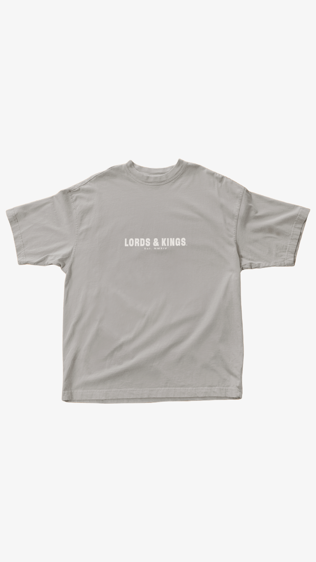 LORDS & KINGS STONE GREY PREMIUM T-SHIRT