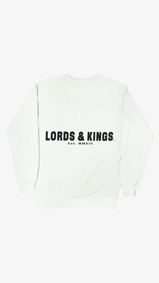 LORDS & KINGS WHITE SWEATSHIRT