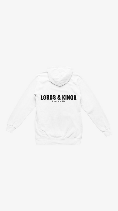 LORDS & KINGS WHITE HOODIE