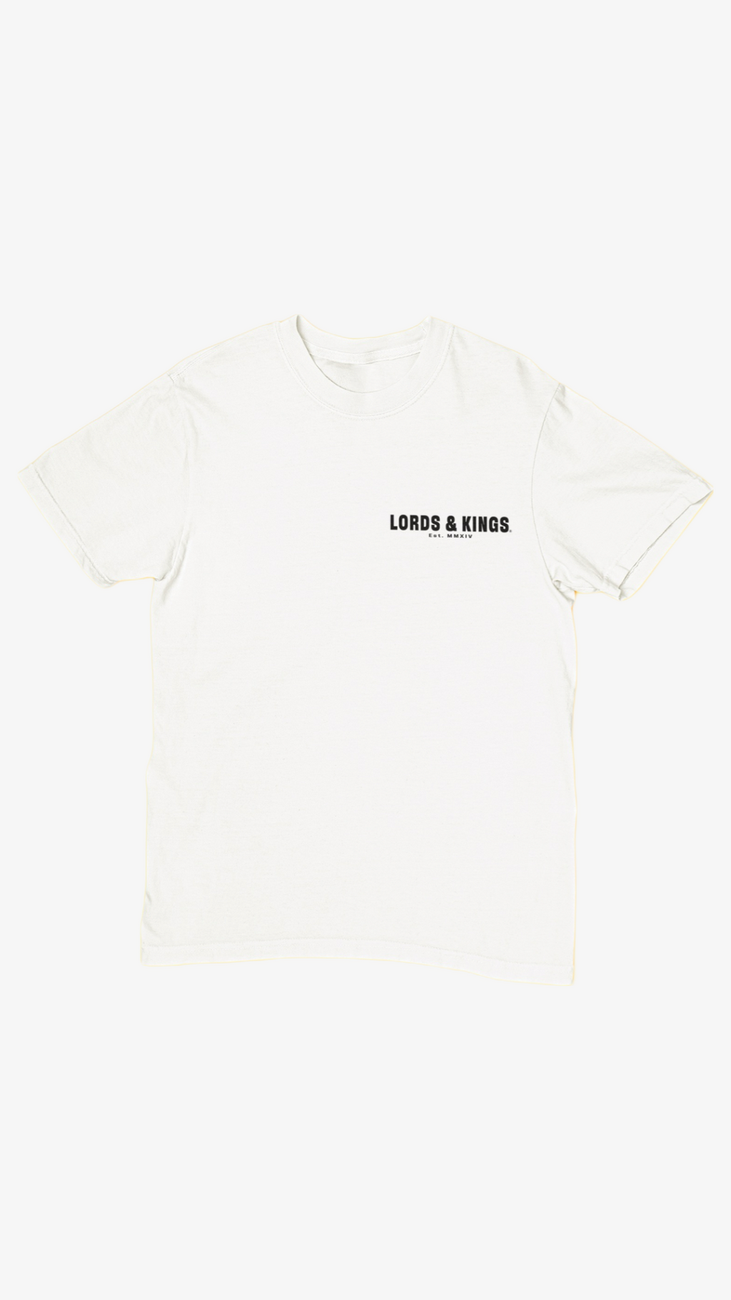 LORDS & KINGS WHITE PREMIUM T-SHIRT